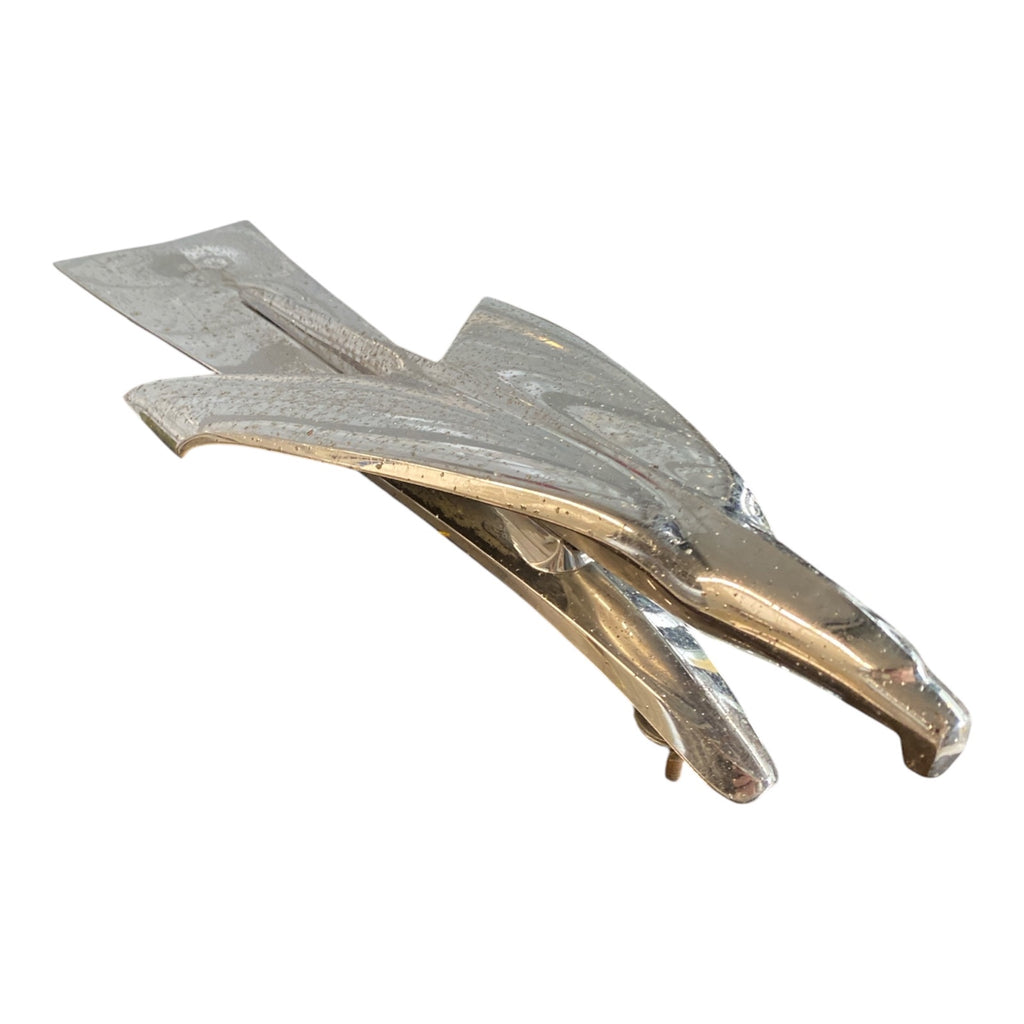 1955 Pontiac Star Chief Hood Ornament Chrome Flying Bird Mascot Original GM