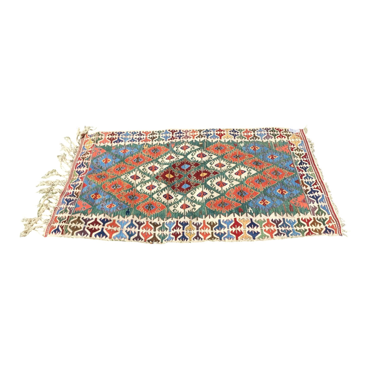 Galeri Cengiz Konya Kilim Turkish Hand-Woven Wool Rug with Certificate