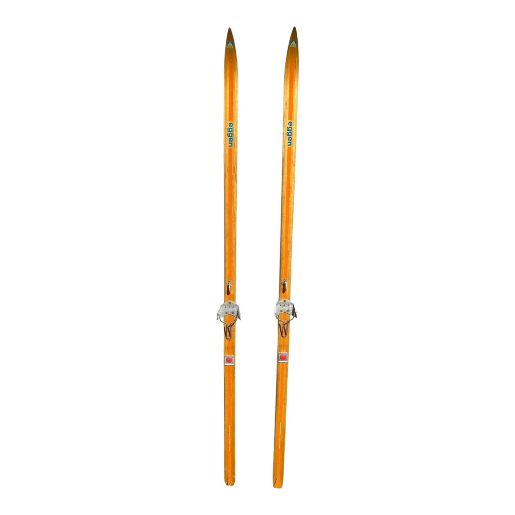 Eggen Norwegian Wooden Cross-Country Skis with Original Cable Bindings, 200cm