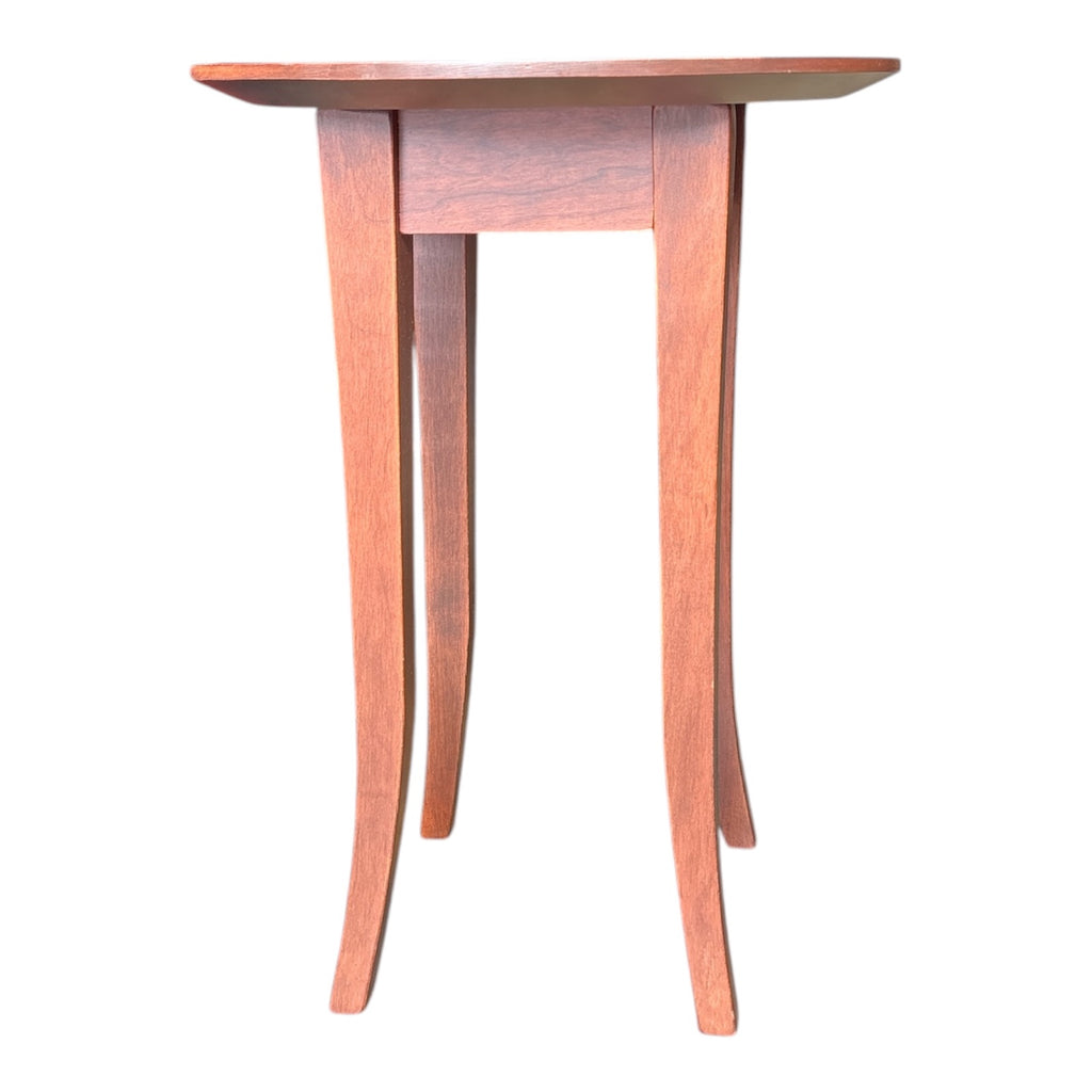 Shaker-Inspired Cherry Accent Table with Splayed Saber Legs