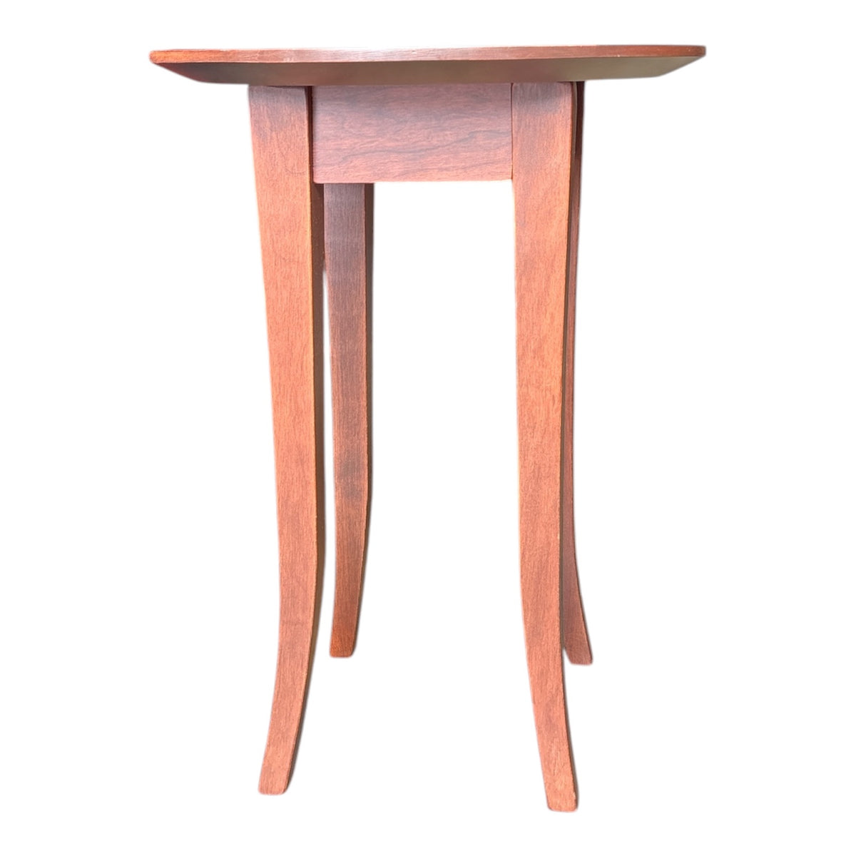 Shaker-Inspired Cherry Accent Table with Splayed Saber Legs