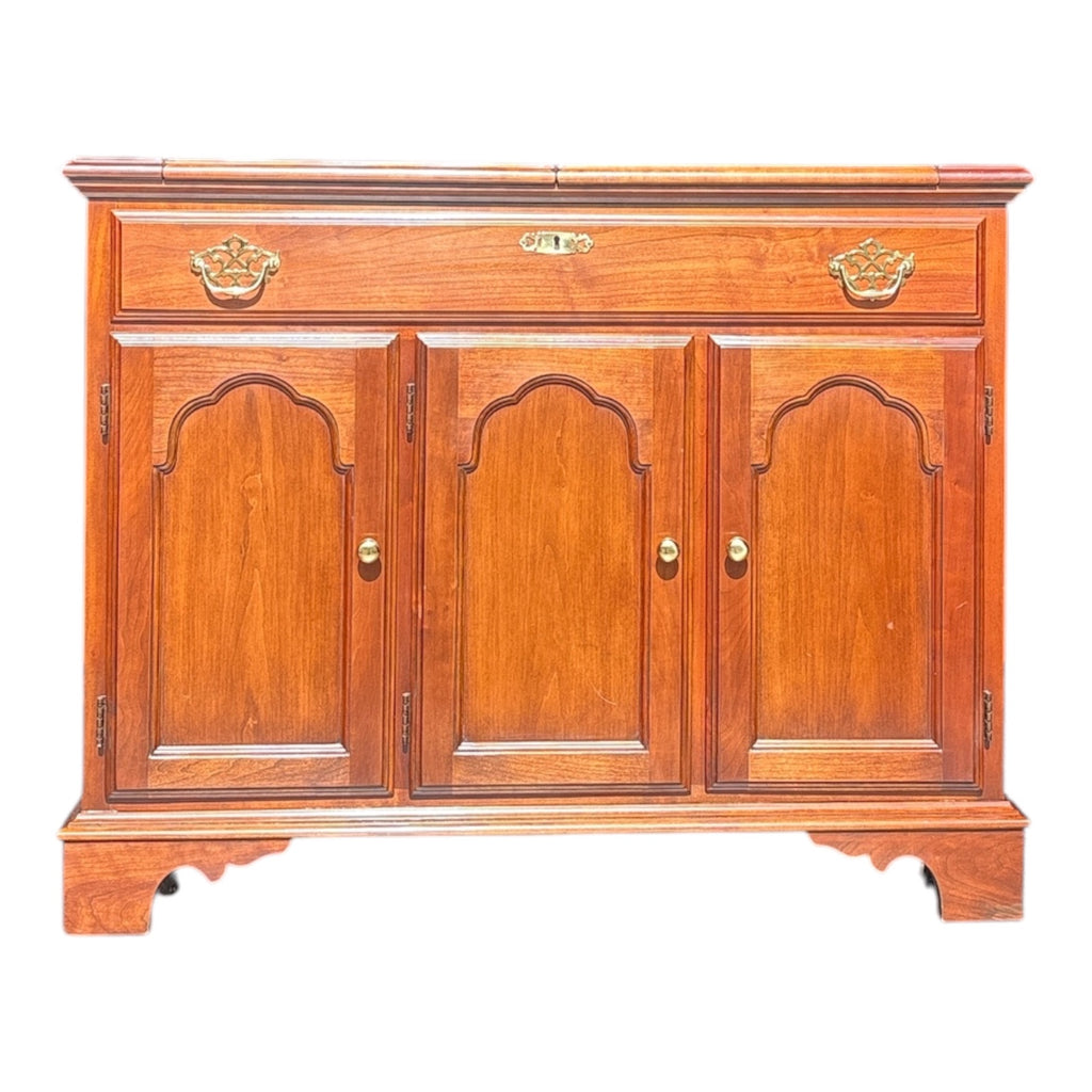 Statton Trutype Americana Solid Cherry Flip-Top Buffet Server with Bracket Feet