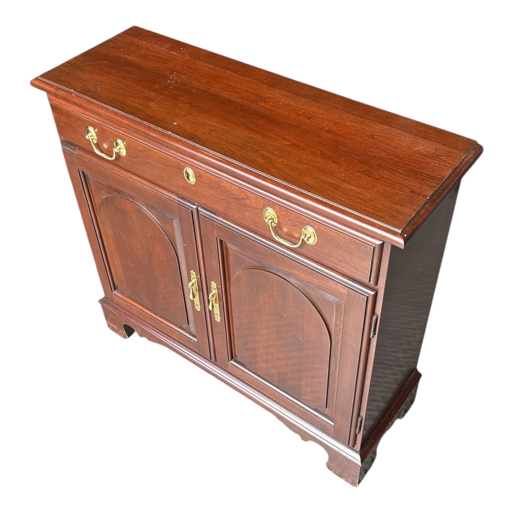 Harden Furniture Solid Cherry Chippendale Server Cabinet with Brass Hardware
