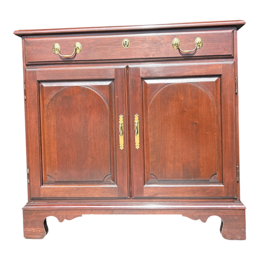 Harden Furniture Solid Cherry Chippendale Server Cabinet with Brass Hardware