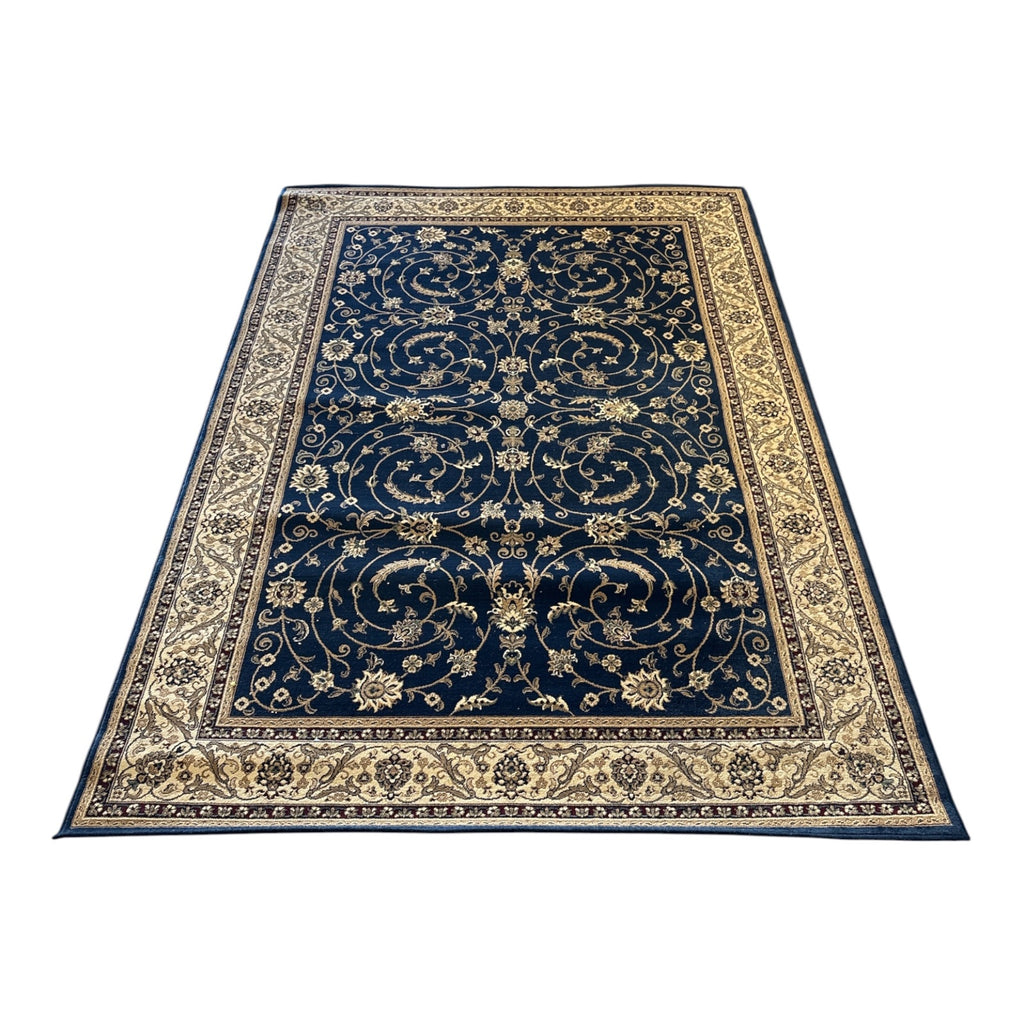 Alpine Trading Vision Area Rug Navy Swirls Persian-Style 5'3" x 7'7"