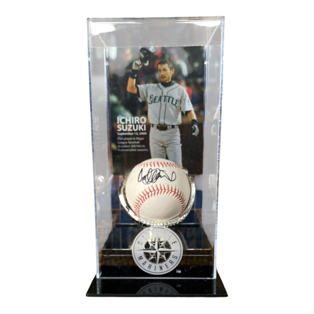 Ichiro Suzuki Signed Baseball in Commemorative Display Case - 2009 200-Hit Recor