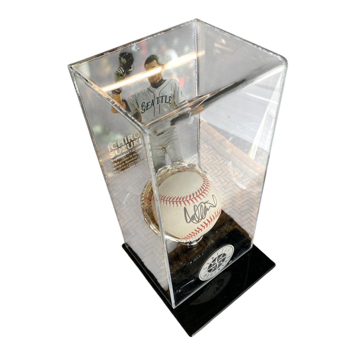 Ichiro Suzuki Signed Baseball in Commemorative Display Case - 2009 200-Hit Recor