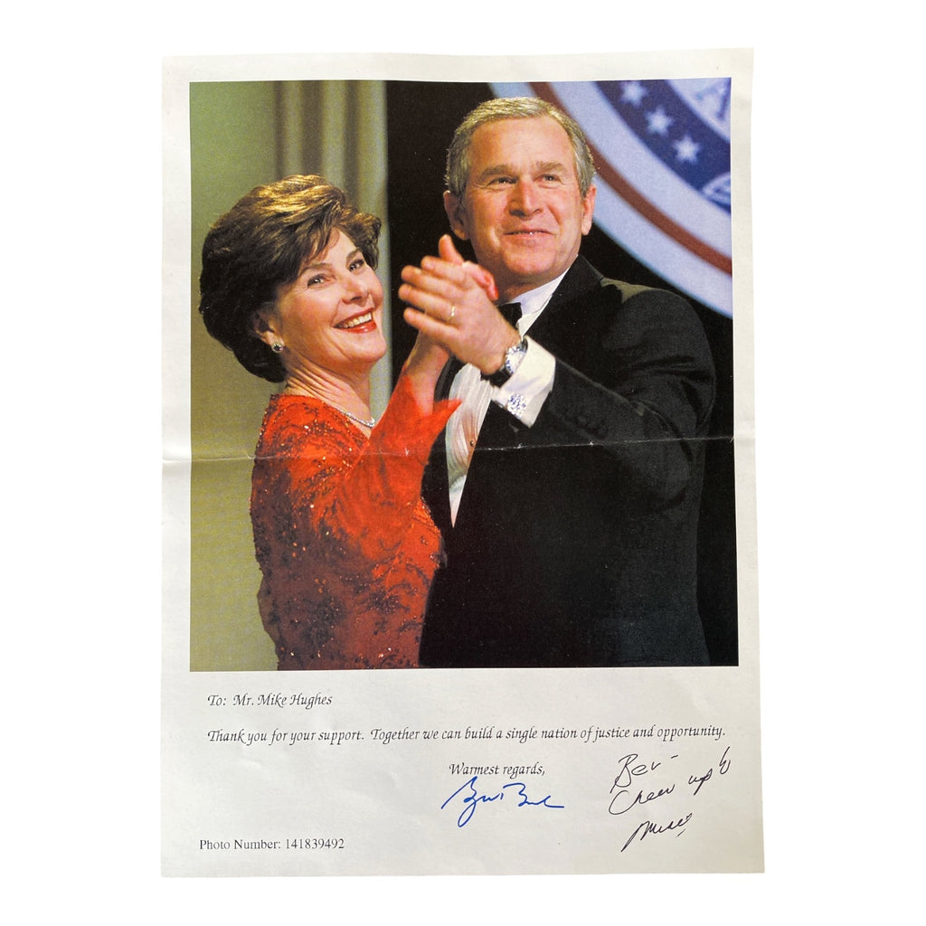 George W. Bush & Laura Bush Signed Photo Print with Personalization
