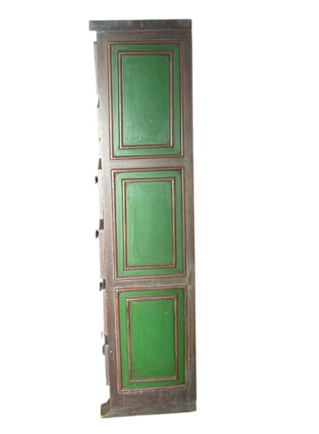 Apothecary Tallboy – Green Paneled Vintage Chest