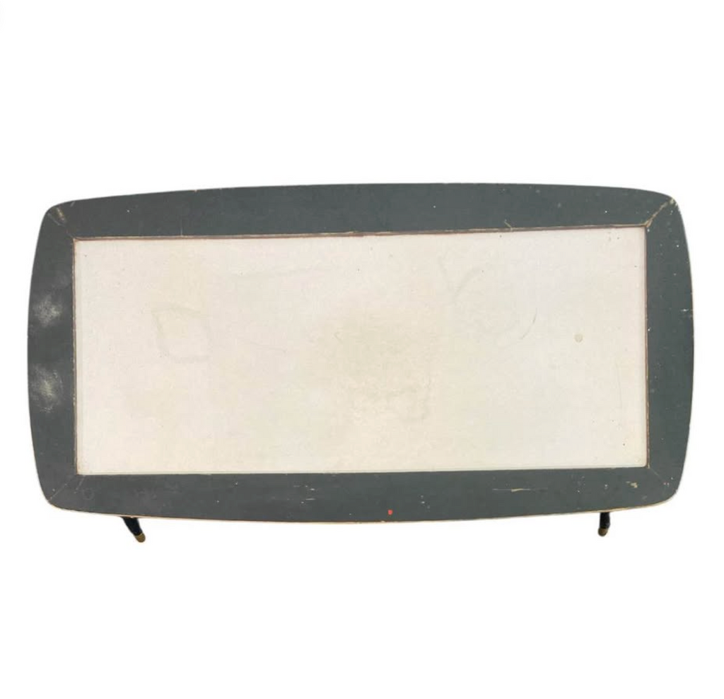 Midcentury Black Coffee Table – Rescued from the Landfill, Ebonized Modern Floating Shelf