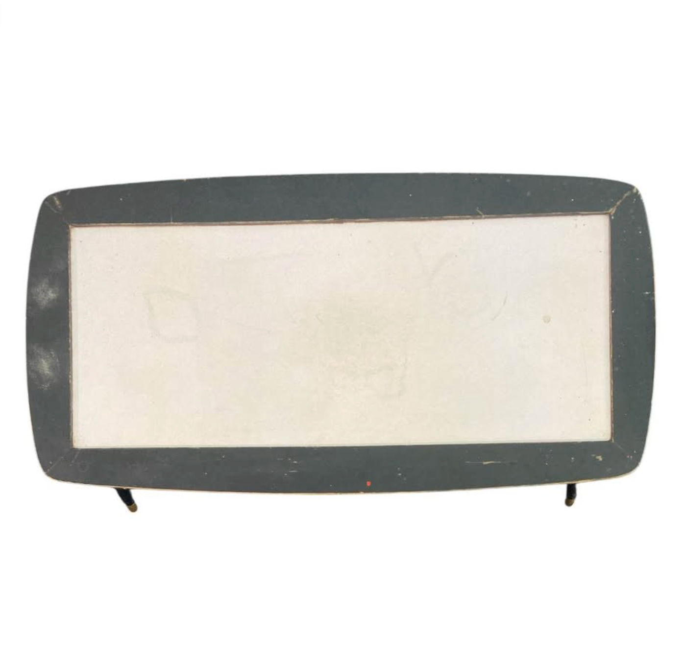 Midcentury Black Coffee Table – Ebonized Modern, Floating Shelf