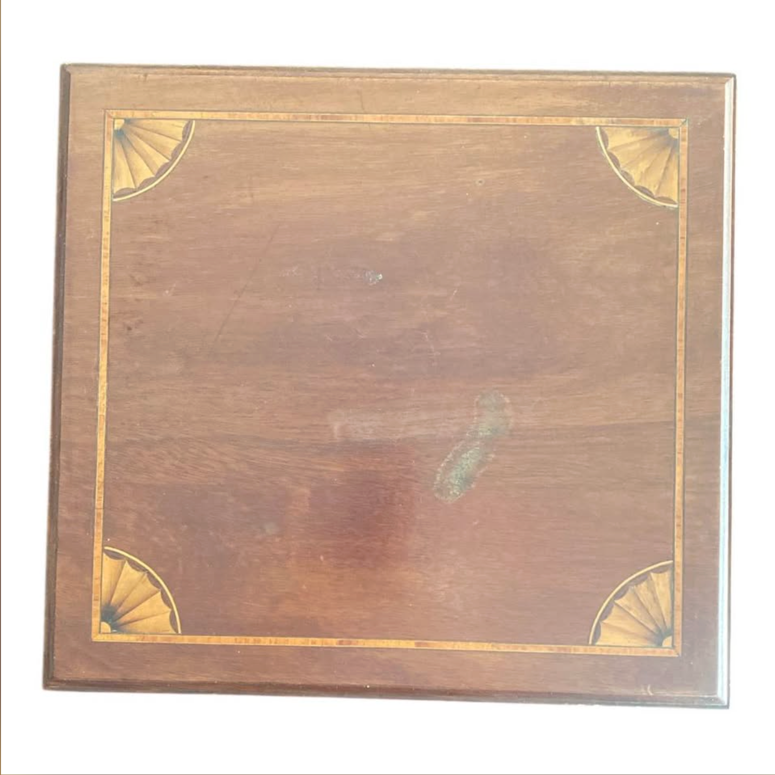 Antique Inlay Side Table – Federal Charm, Single Drawer