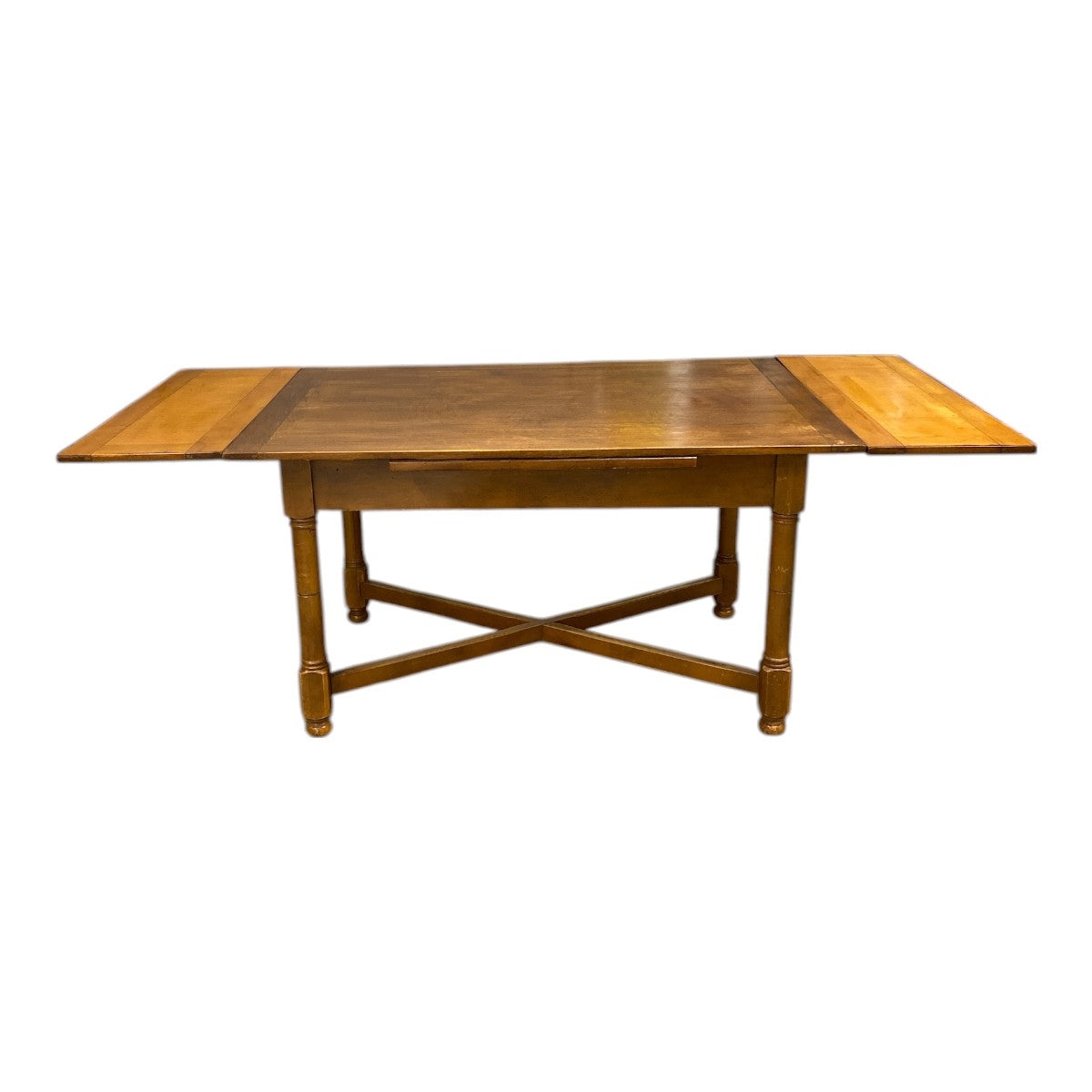 Solid Wood Drop-Leaf Dining Table – Seats 4–8
