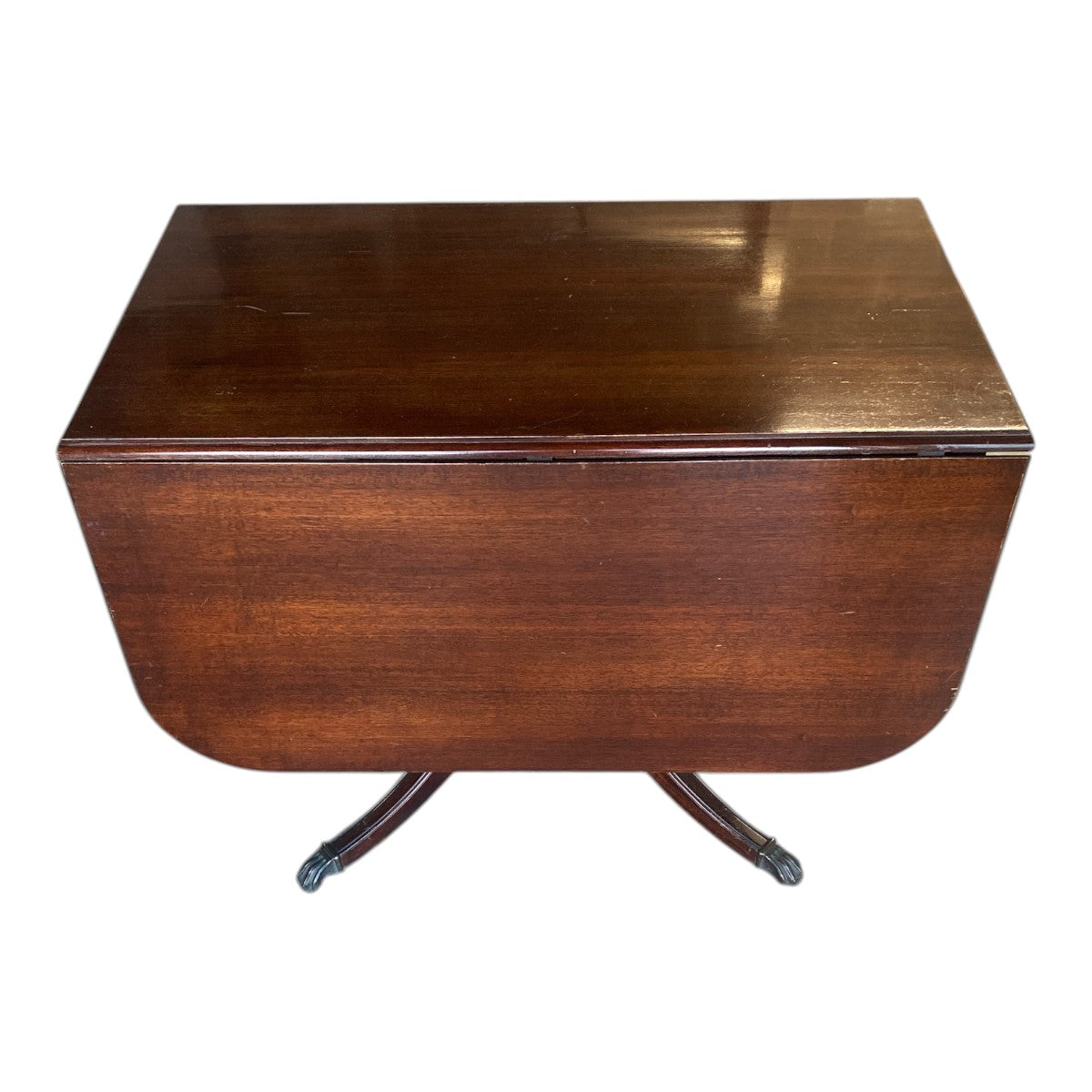 Genuine Mahogany Drop‑Leaf Pedestal Table – Duncan Phyfe Vibes