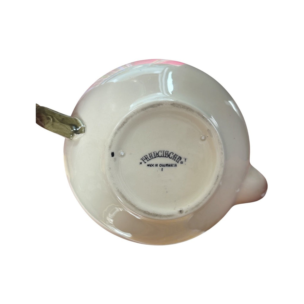 Franciscan Desert Rose Teapot with Lid, Made in California, Hand-Painted