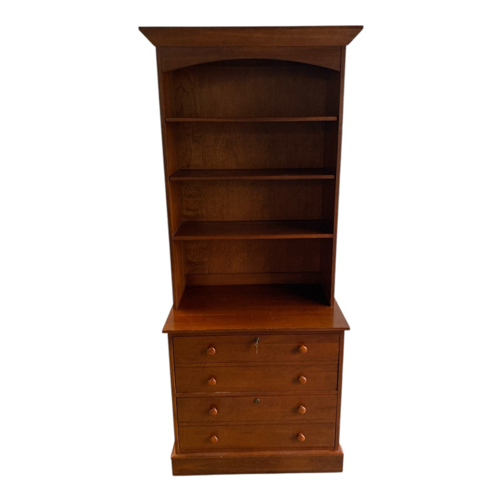 Ethan Allen American Impressions Bookcase Chest – Solid Cherry Storage Tower