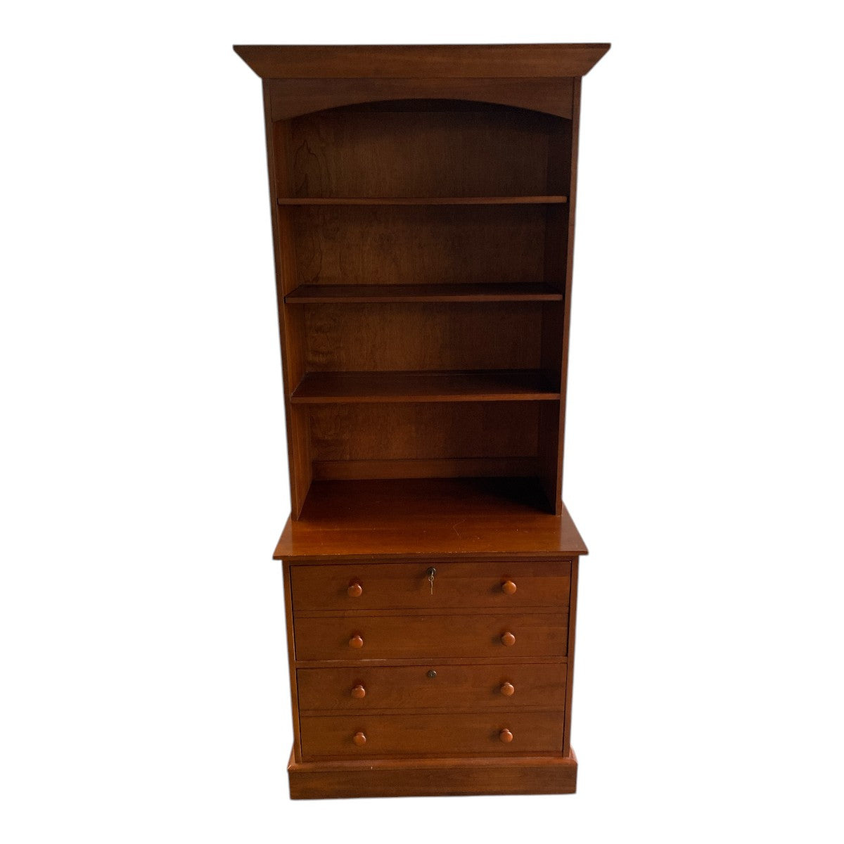 Ethan Allen American Impressions Bookcase Chest – Solid Cherry Storage Tower