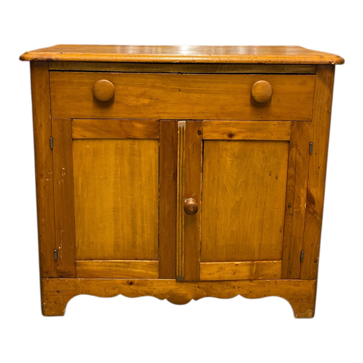 Primitive Solid Pine Jelly Cupboard / Sideboard with Drawer – Warm Honey Finish