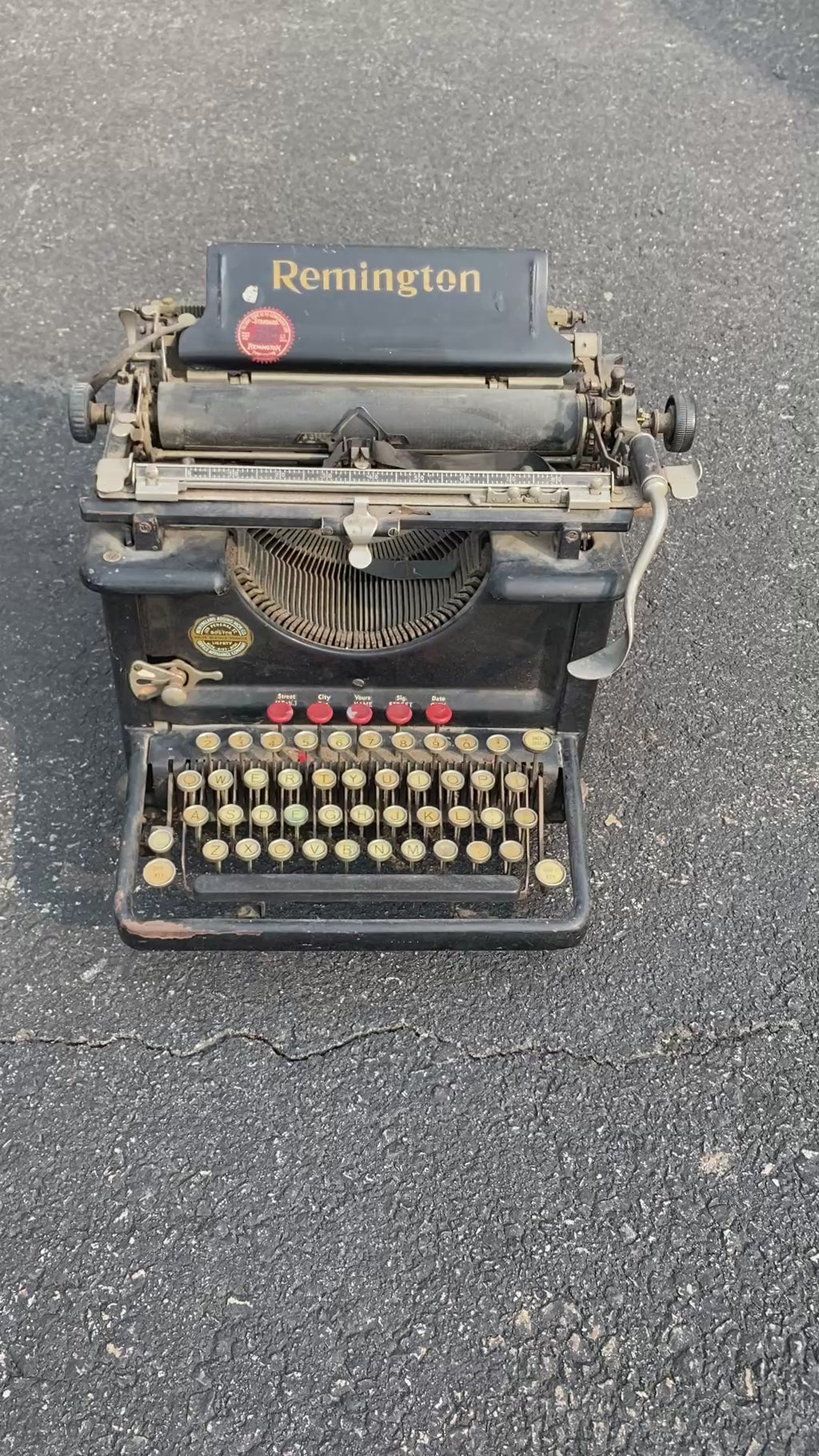 Remington Standard No. 12 Typewriter with Boston Dealer Provenance c.1920s