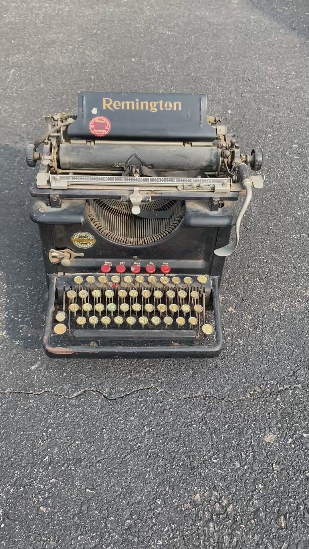 Remington Standard No. 12 Typewriter with Boston Dealer Provenance c.1920s