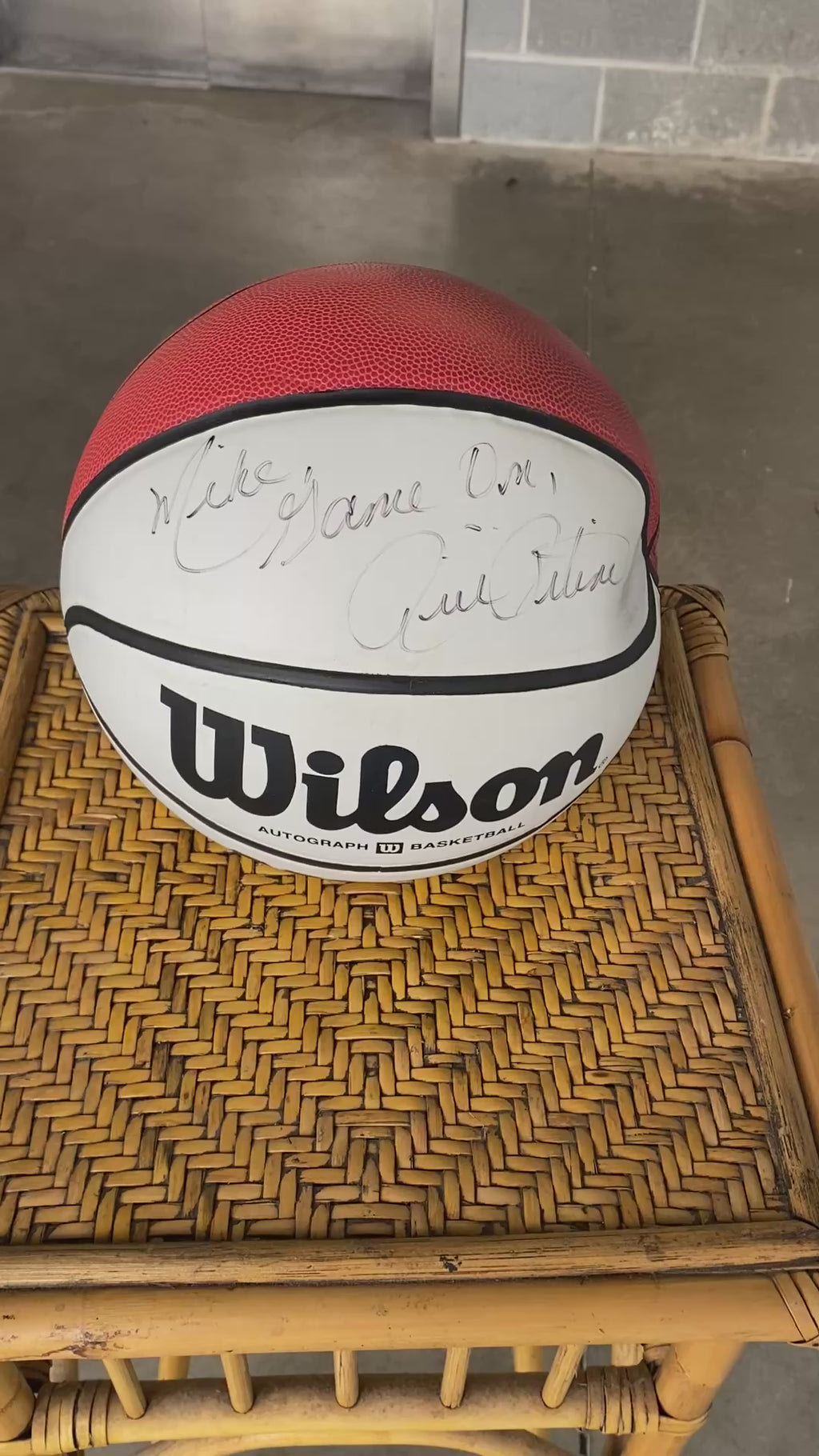 Wilson Autograph Basketball Signed Personalized "Mike Game On" Sports Memorabili