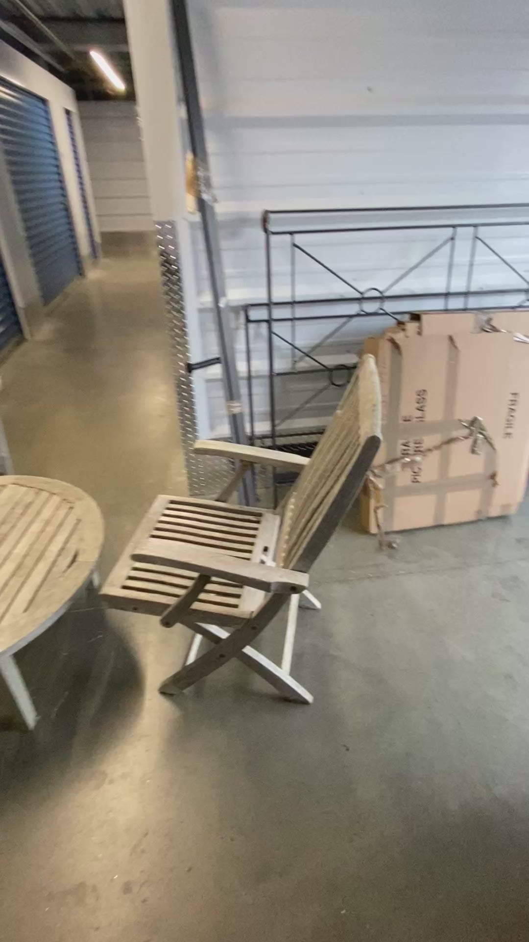 Solid Teak 3-Piece Patio Set — Pair of Folding Armchairs + Round Coffee Table
