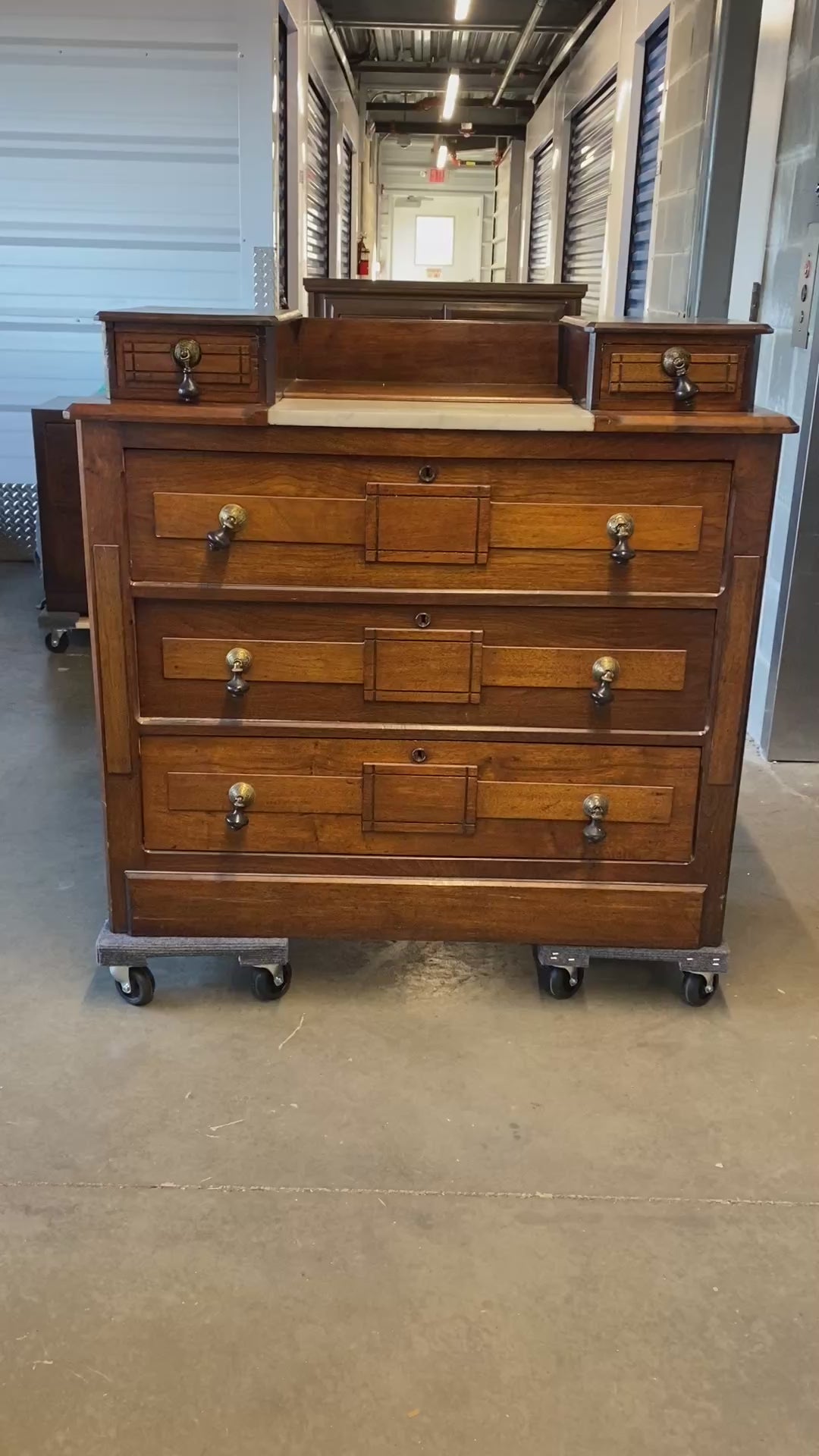 Antique Victorian Eastlake Walnut Dresser c. 1875–1890