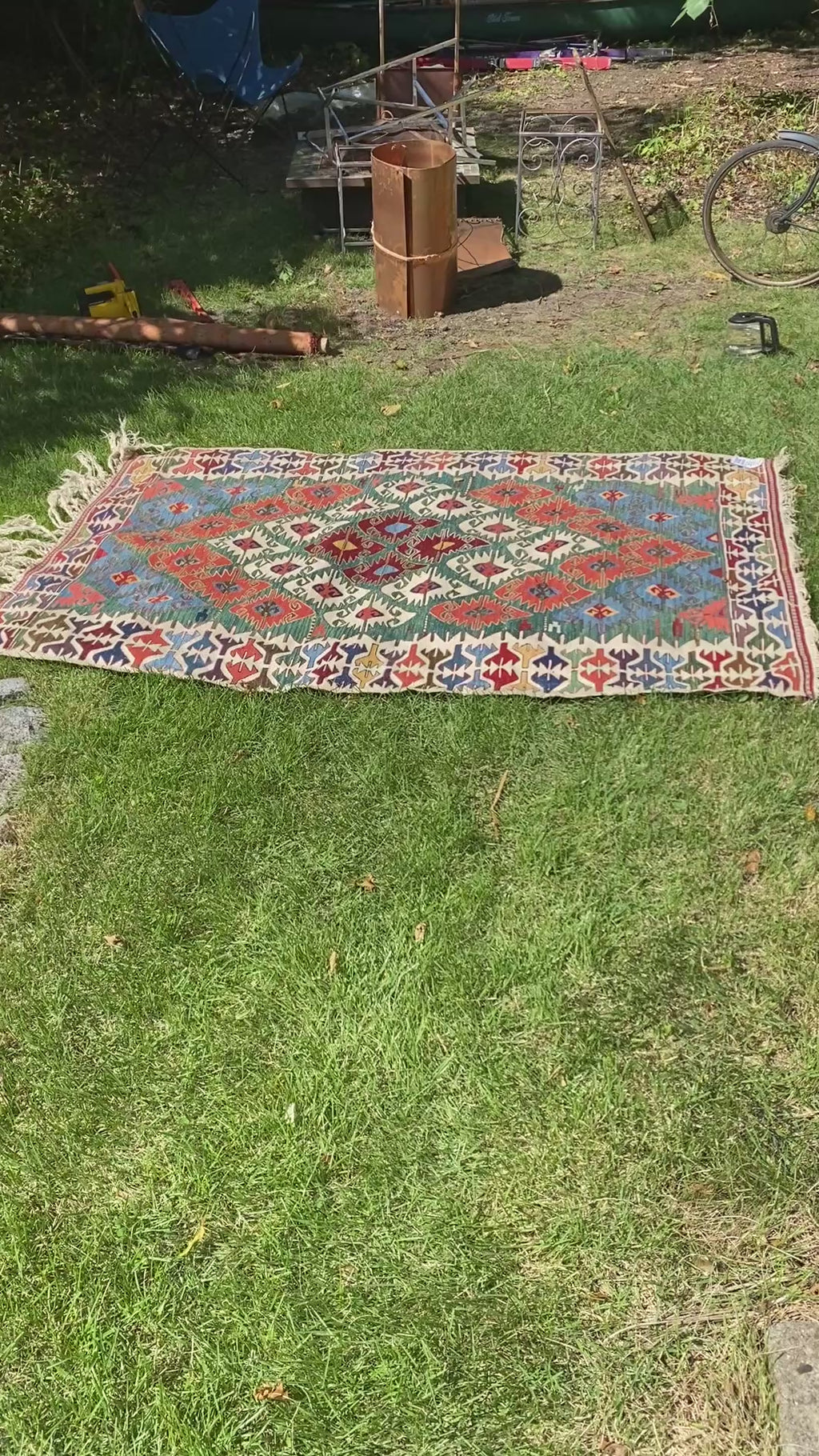 Galeri Cengiz Konya Kilim Turkish Hand-Woven Wool Rug with Certificate